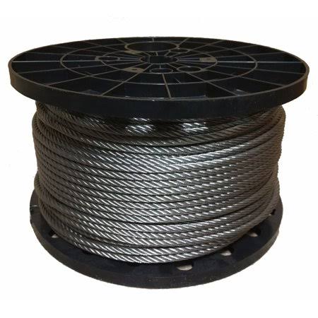 1/4 inch Stainless Steel Aircraft Cable Wire Rope 7x19 Type 316 (100 Feet) B8302