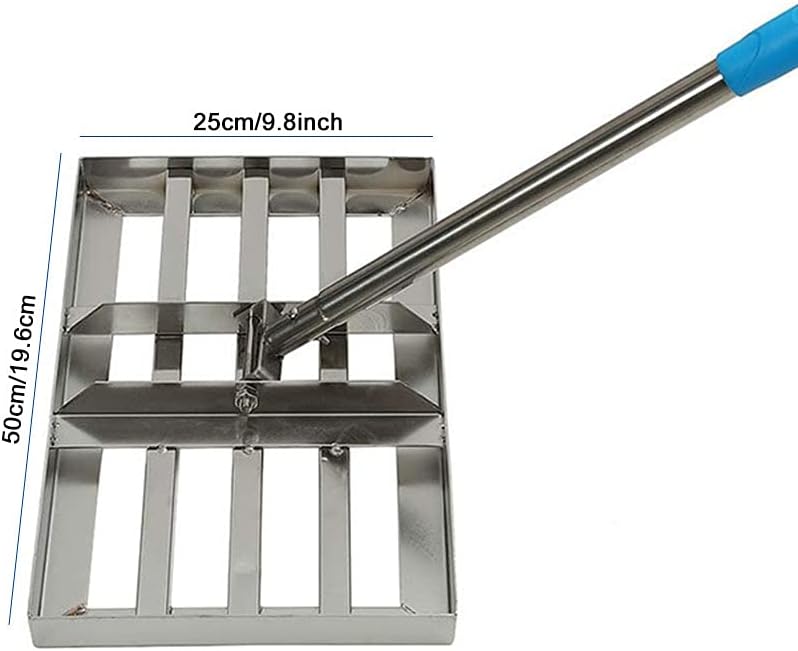 60 Inch Stainless Steel Leveling Rake, 20” x 10” Plate, Pack of 2 U69404