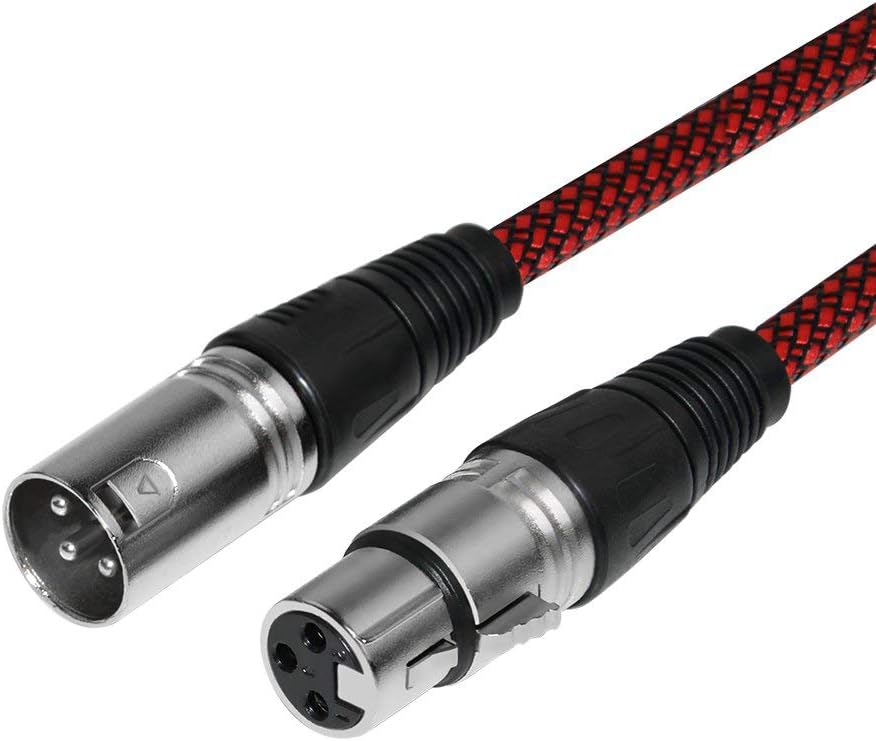 Nylon Braided XLR Male to Female Microphone Cable 25ft 10Pack O194