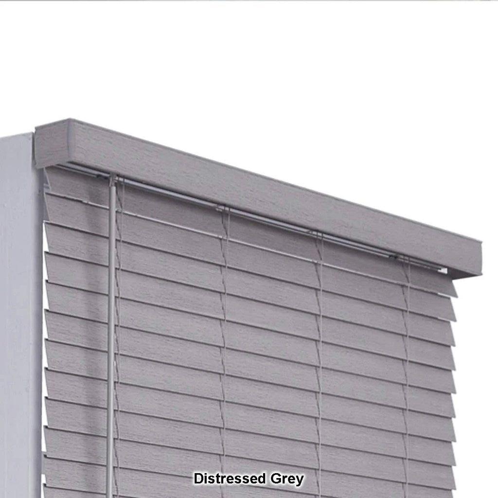 2in. Cordless Faux Wood Blinds White J6670