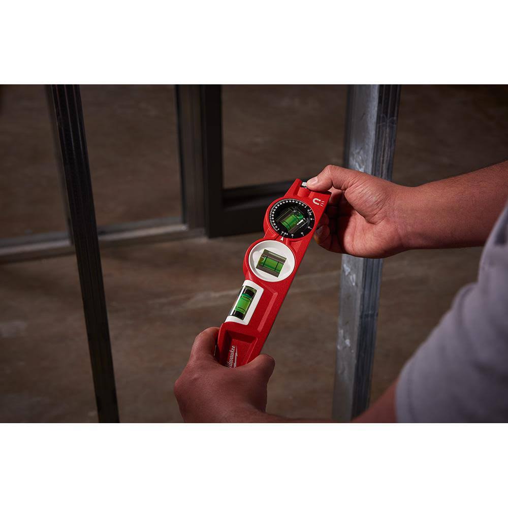 10 in. 360-Degree Locking Die Cast Torpedo Level with 25 ft. Stud Tape Measure J3481