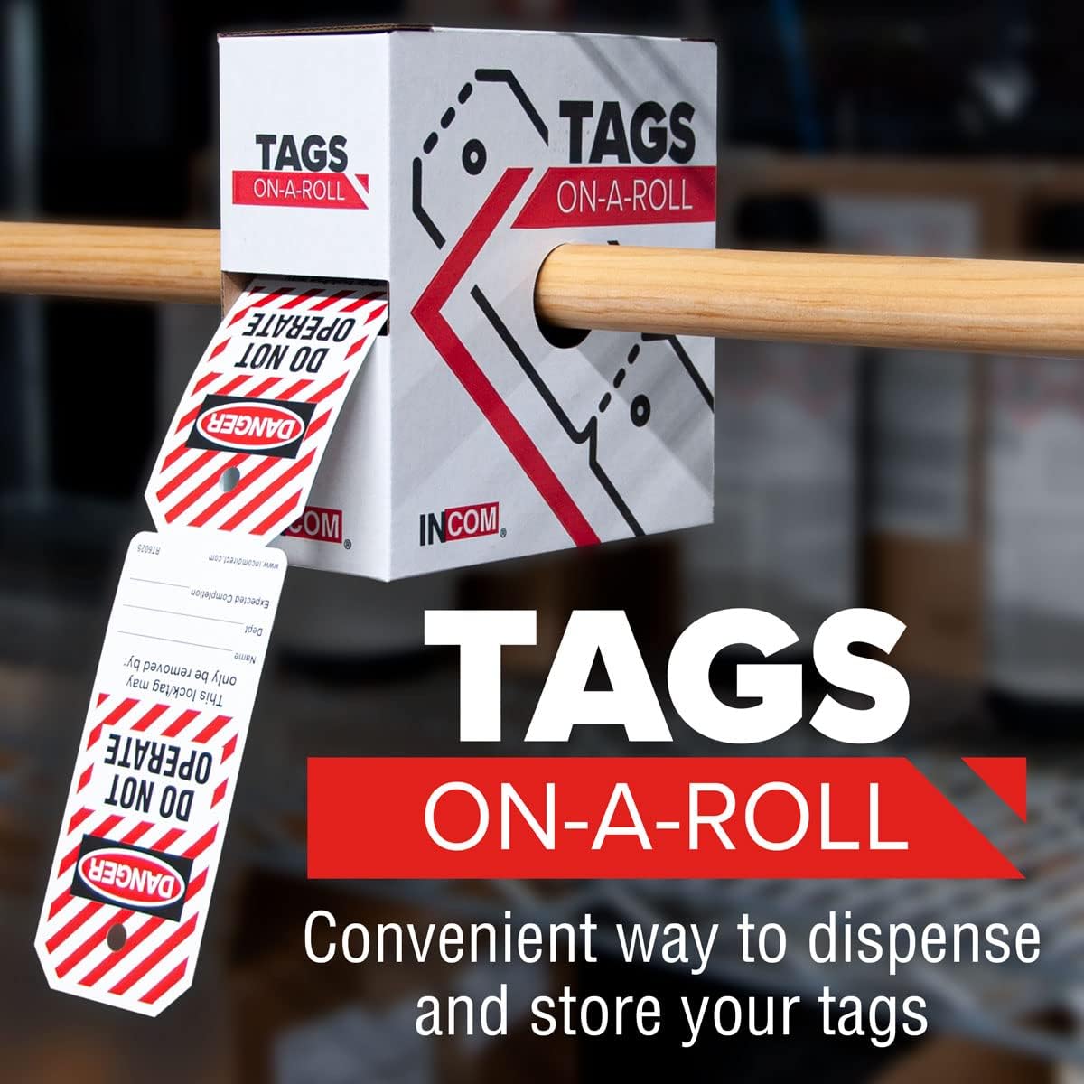 Danger Locked Out Heavy-Duty Waterproof Tear-Resistant Polytag Tags, Red/Black On White, 6.25 Inches X 3 Inches X 10 Mil Thickness, Pack of 2 P6123