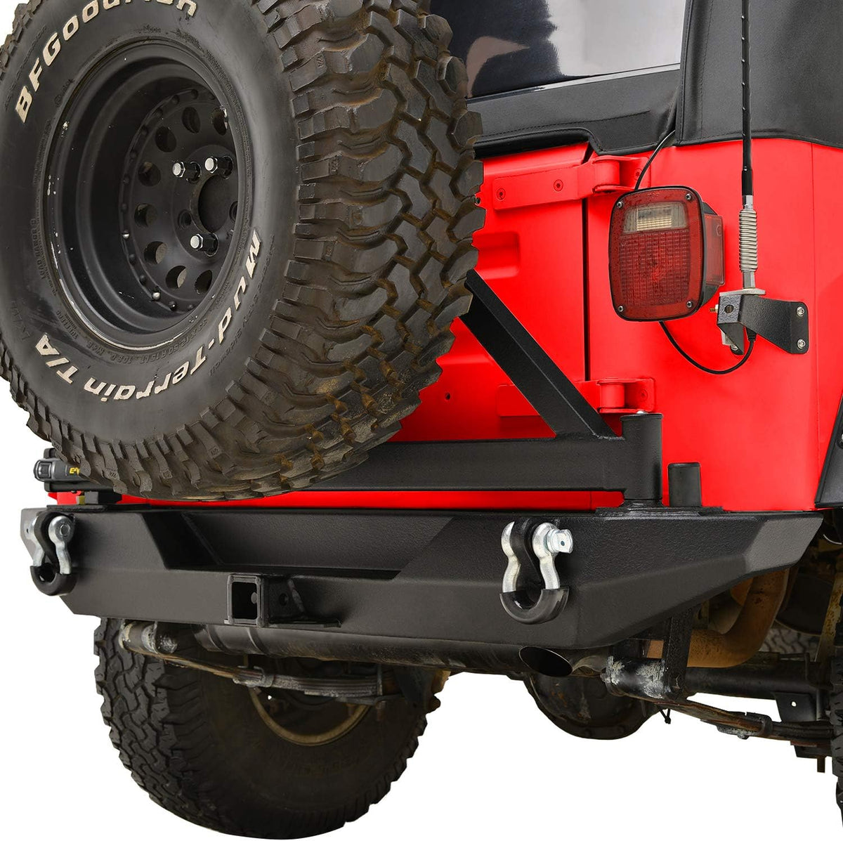 Black Rear Bumper with Tire Carrier Z5843