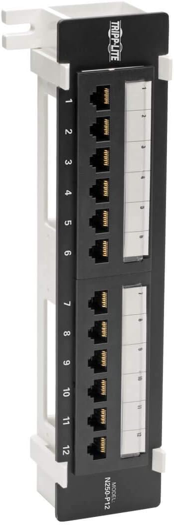 24-Port Cat6 PoE+ Patch Panel Rackmount A666