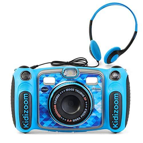 Blue Digital Selfie Camera with MP3 Player Headphones S8837