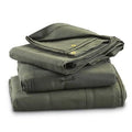 10 x 16 Heavy Duty Green Drab Canvas Tarp 12 oz O582631