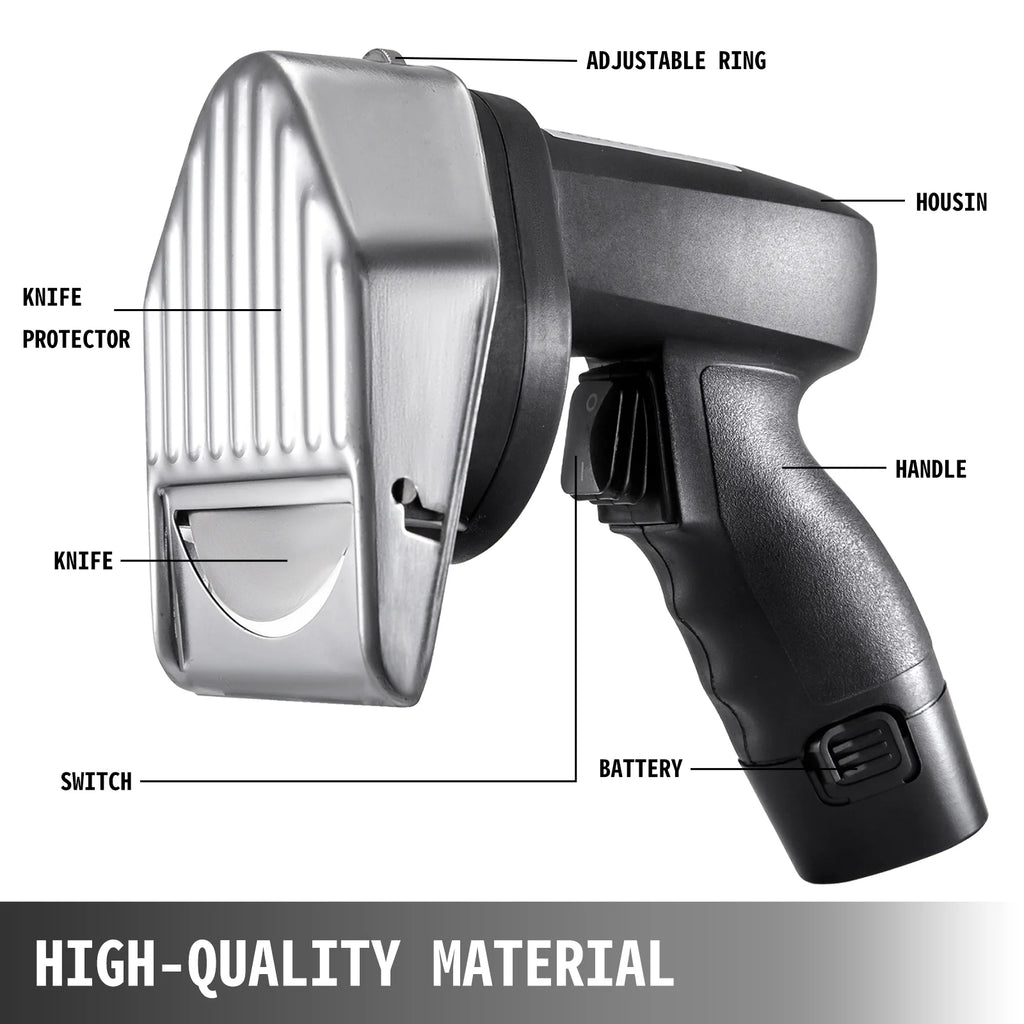 Cordless Stainless Commercial Gyro Cutter with 2 Blades J808