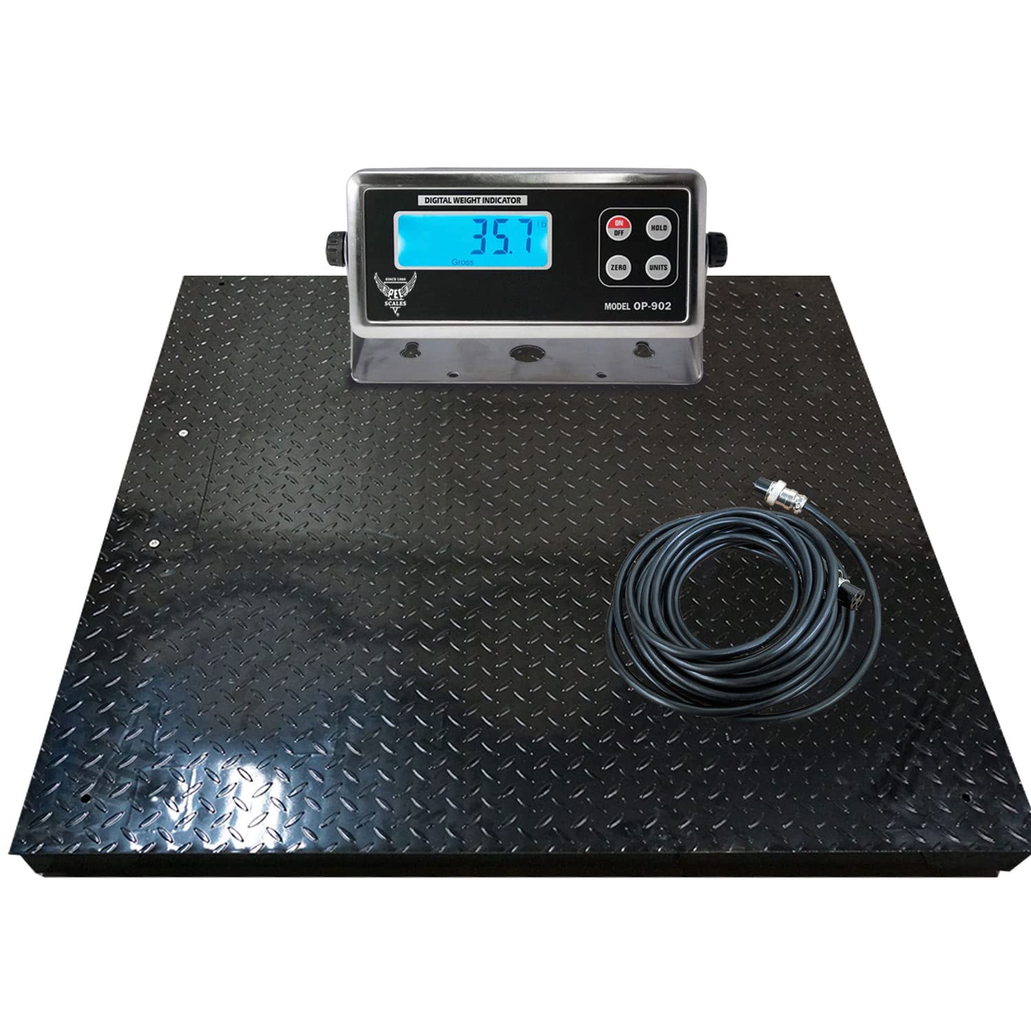 Heavy Duty Industrial Pallet Floor Scale with Digital Display Indicator (24x24) F693803