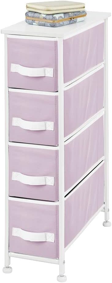 4 Drawer Tall Storage Tower Organizer Nightstand M7674