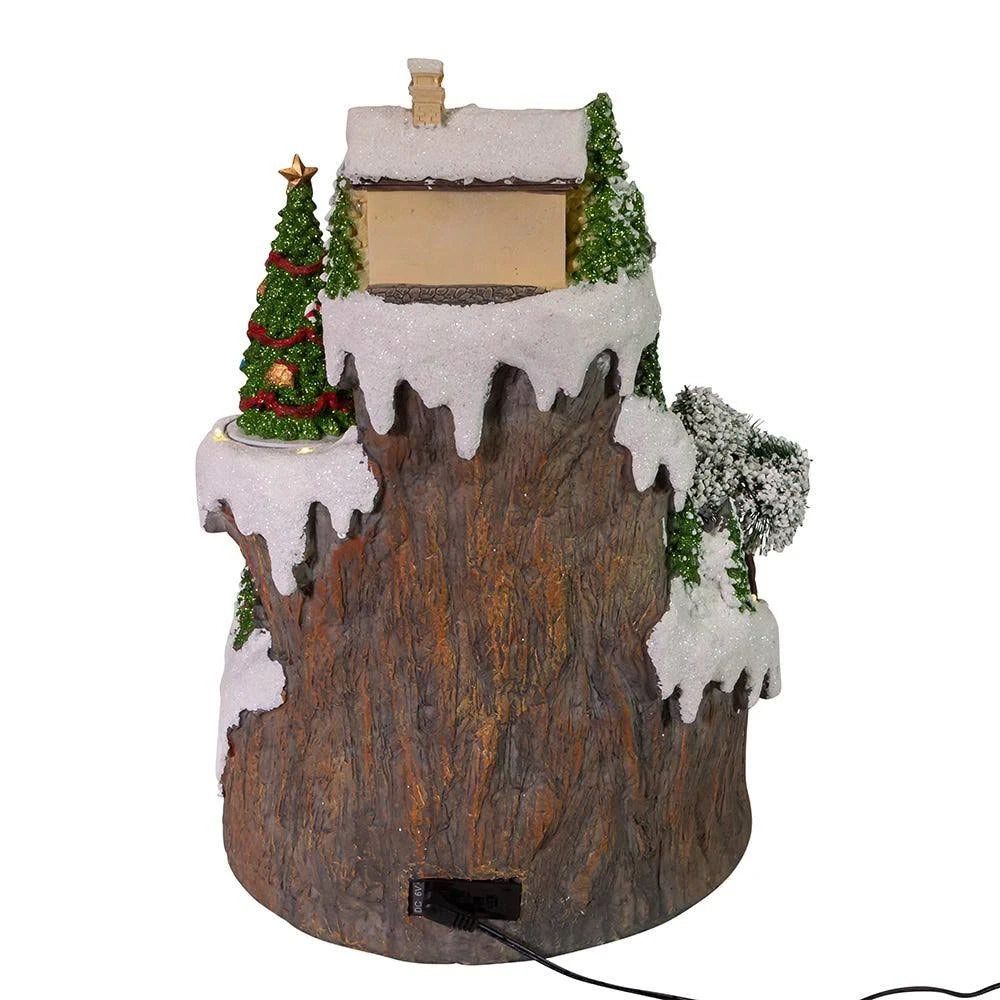 Musical LED Village on Mountain Table Piece T703