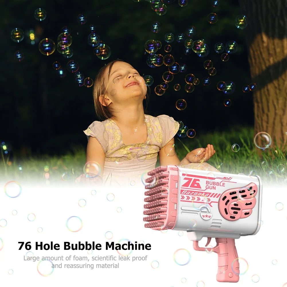 Pink Electric Bubble Machine V67160
