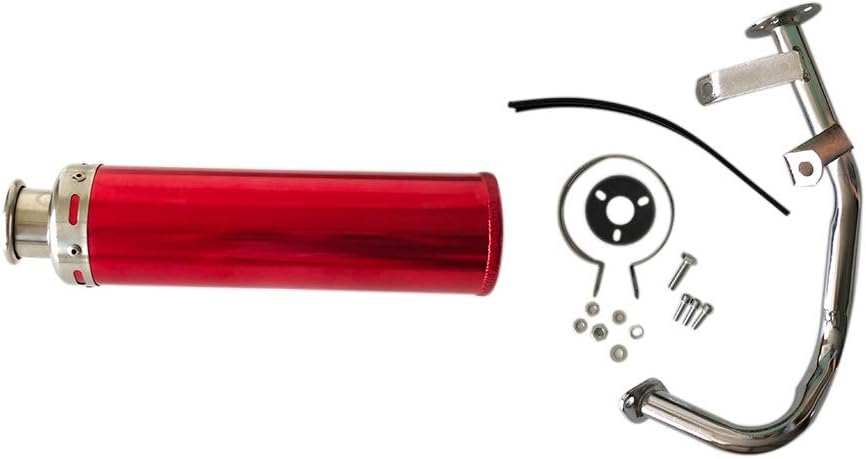 Exhaust System Muffler for 4 Stroke 50cc 150cc Scooters (Silver) Pack of 2 J7603