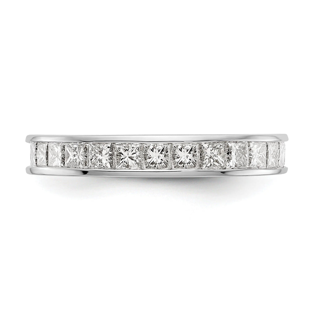 14k White Gold Diamond Eternity Wedding Band Ring W887692