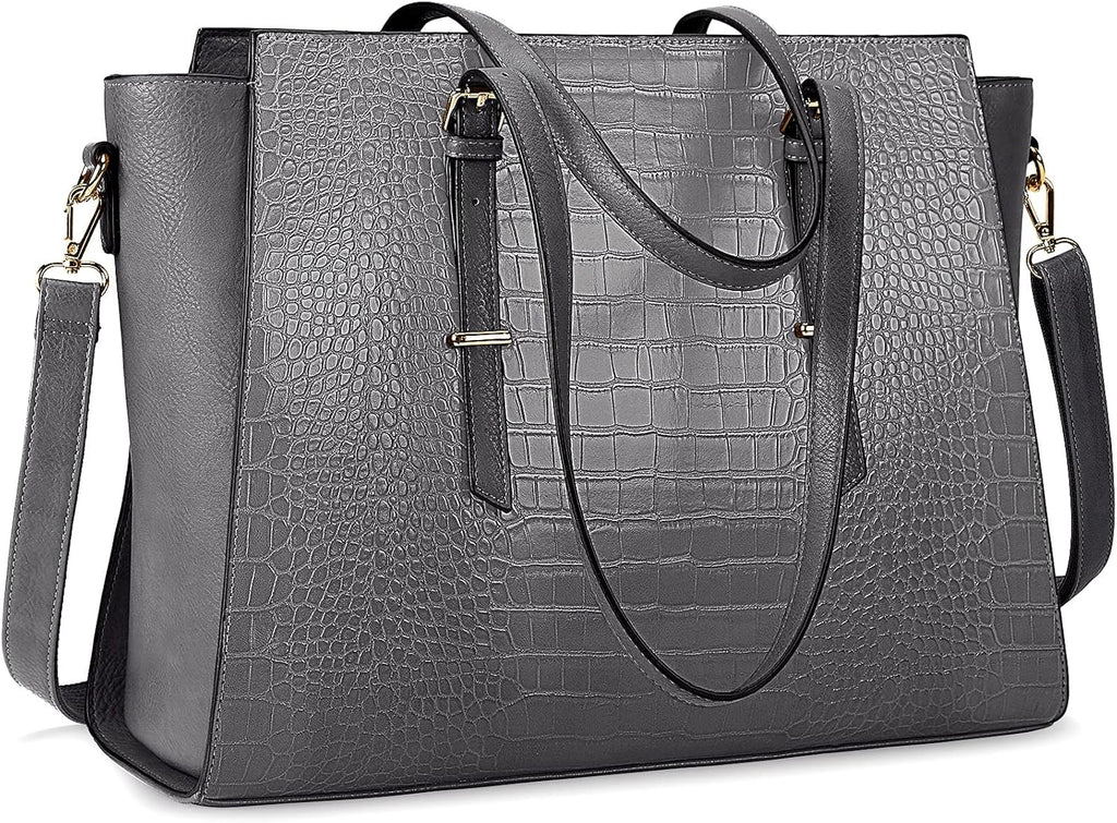 Brown Leather 15.6 Inch Laptop Tote Bag S59410