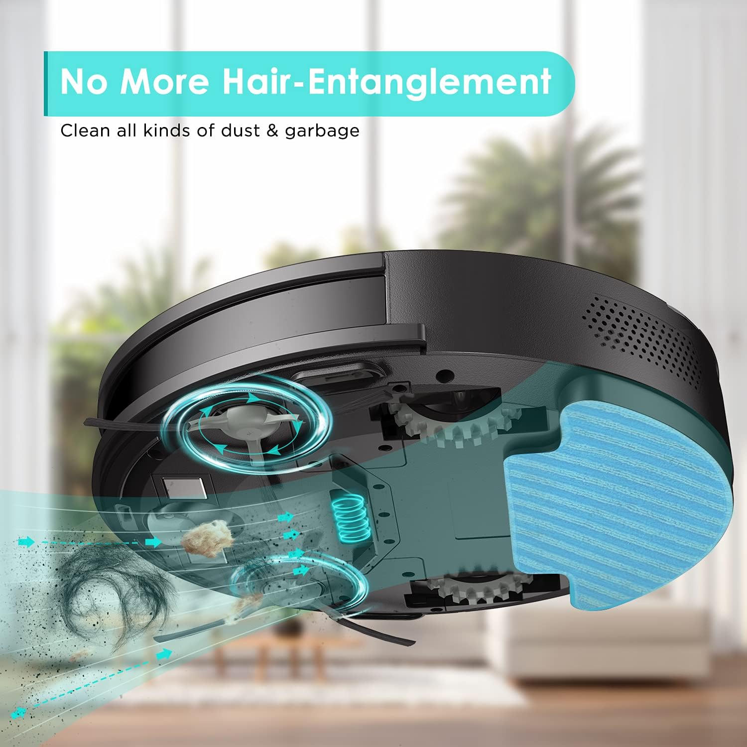 Robot Vacuum, 2200Pa Suction, Self-Charging, Tangle Free Q755