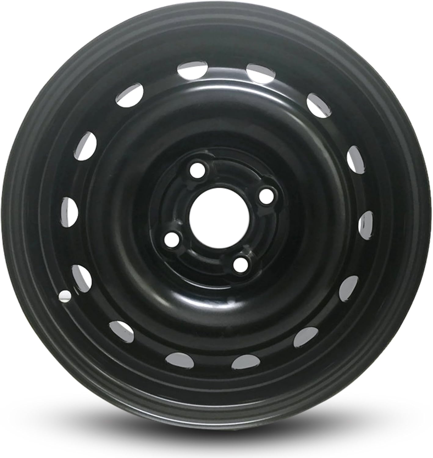 14 Inch 4 Lug Black Steel Rim T381