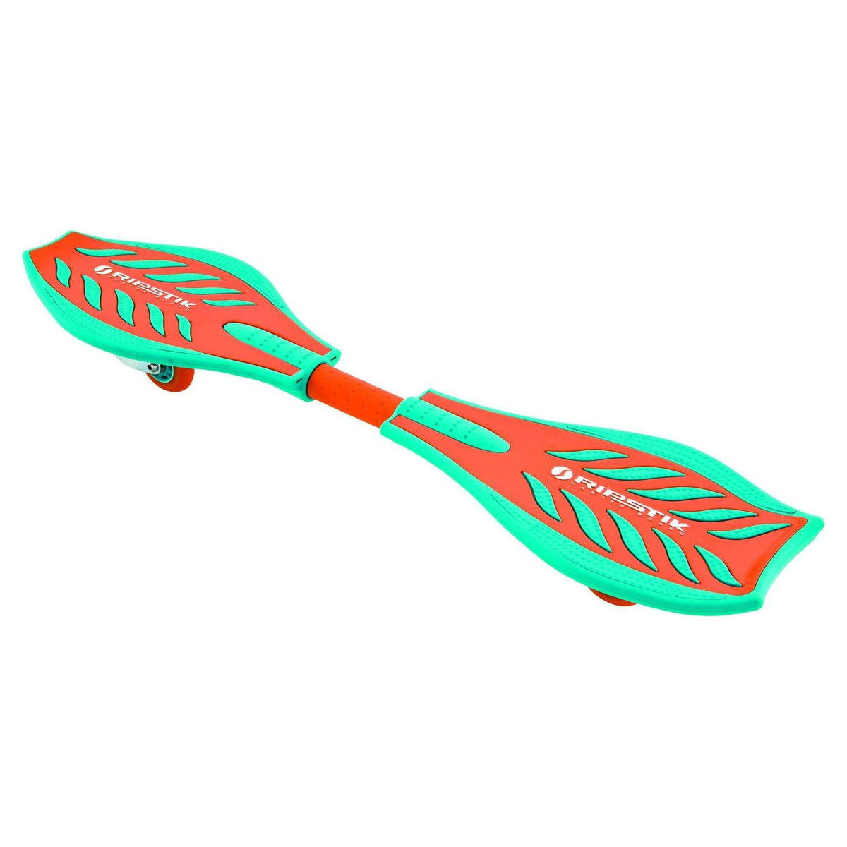 Orange and Teal 2 Wheeled Pivoting Deck Ripstik B809