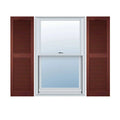 Custom Cathedral Top Center Mullion Open Louver Shutters J74985
