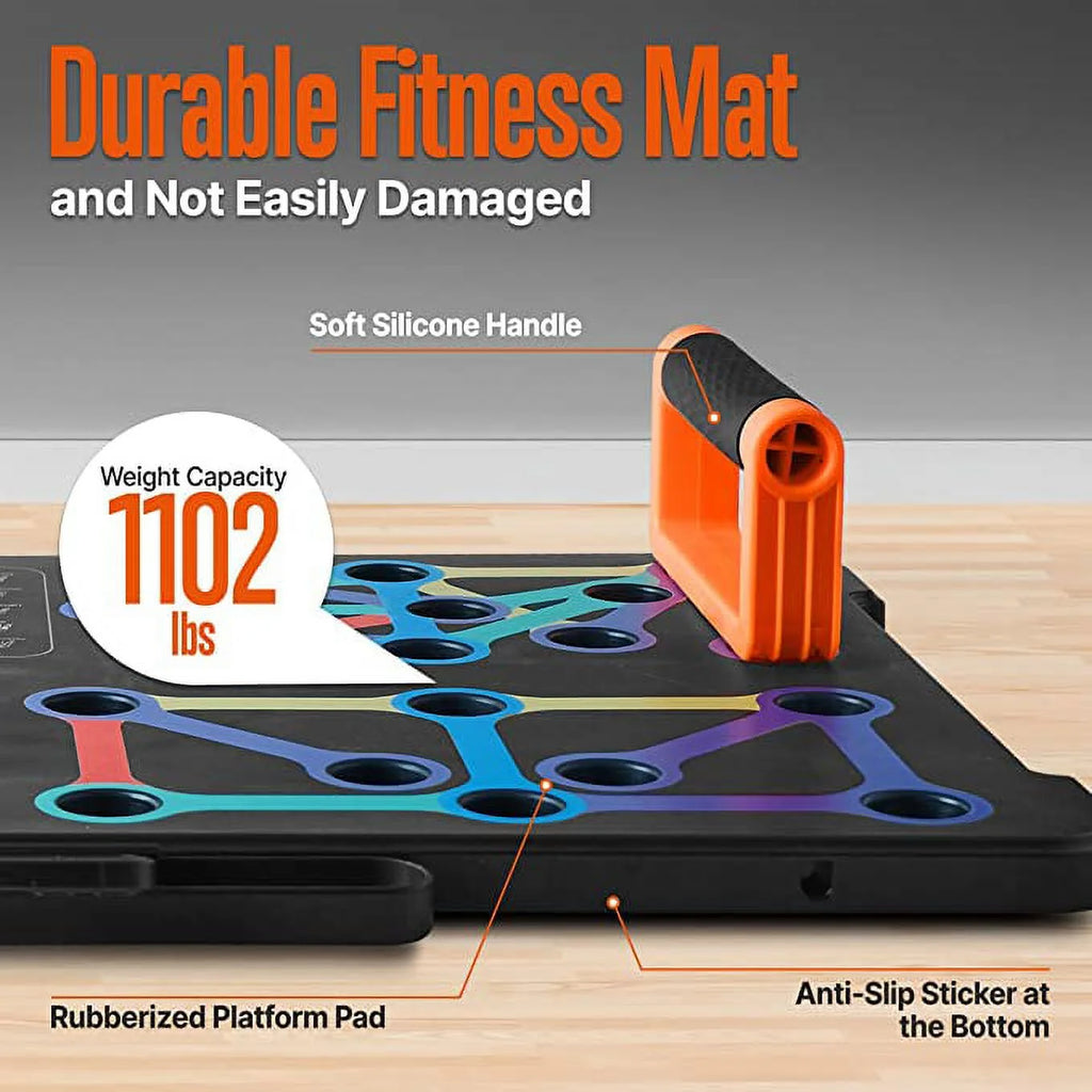 Portable Push Up Board with 5pcs Resistance Bands X656