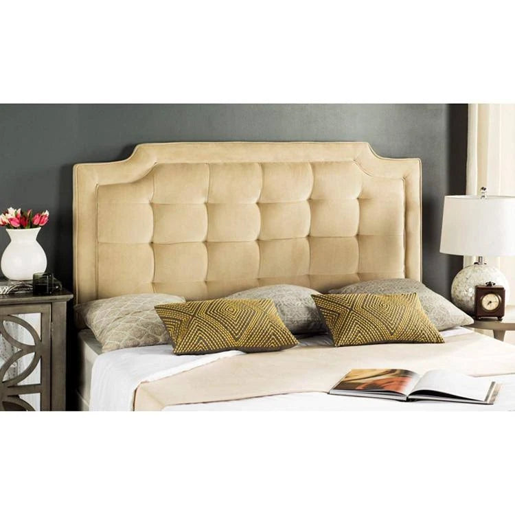 Navy Tufted Linen Full Headboard N95026