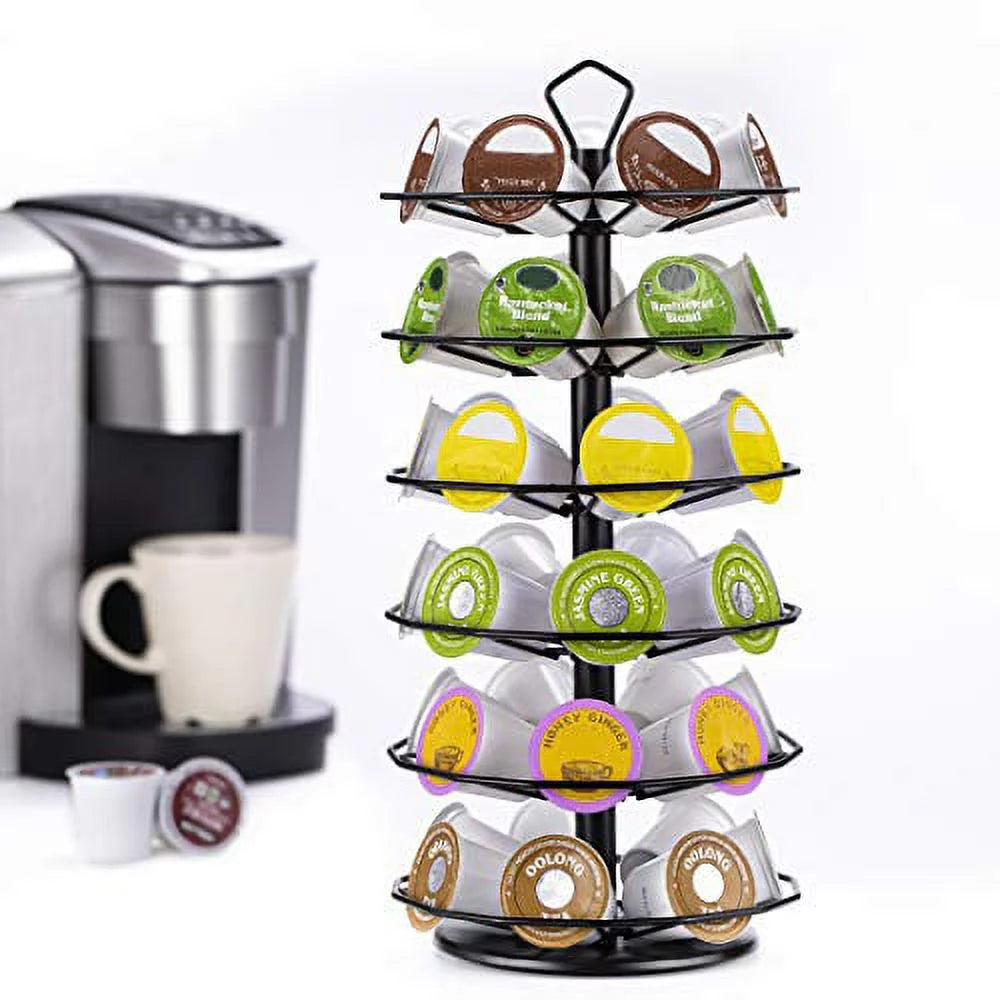 Black 6 Tier Coffee Pod Holder Stand W467731
