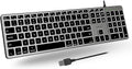 Space Gray Backlit Wired Mac Keyboard with 107 Keys X671