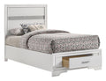 White Twin Storage Bed D157485