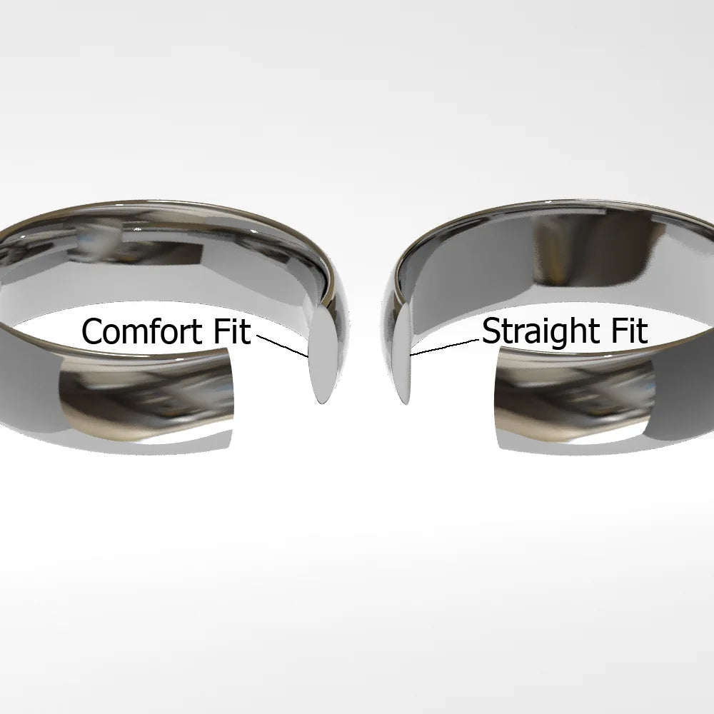 Titanium 6mm Solitaire Diamond High Polish Flat Comfort Fit Mens Wedding Band Ring Sz 10.0 X9755