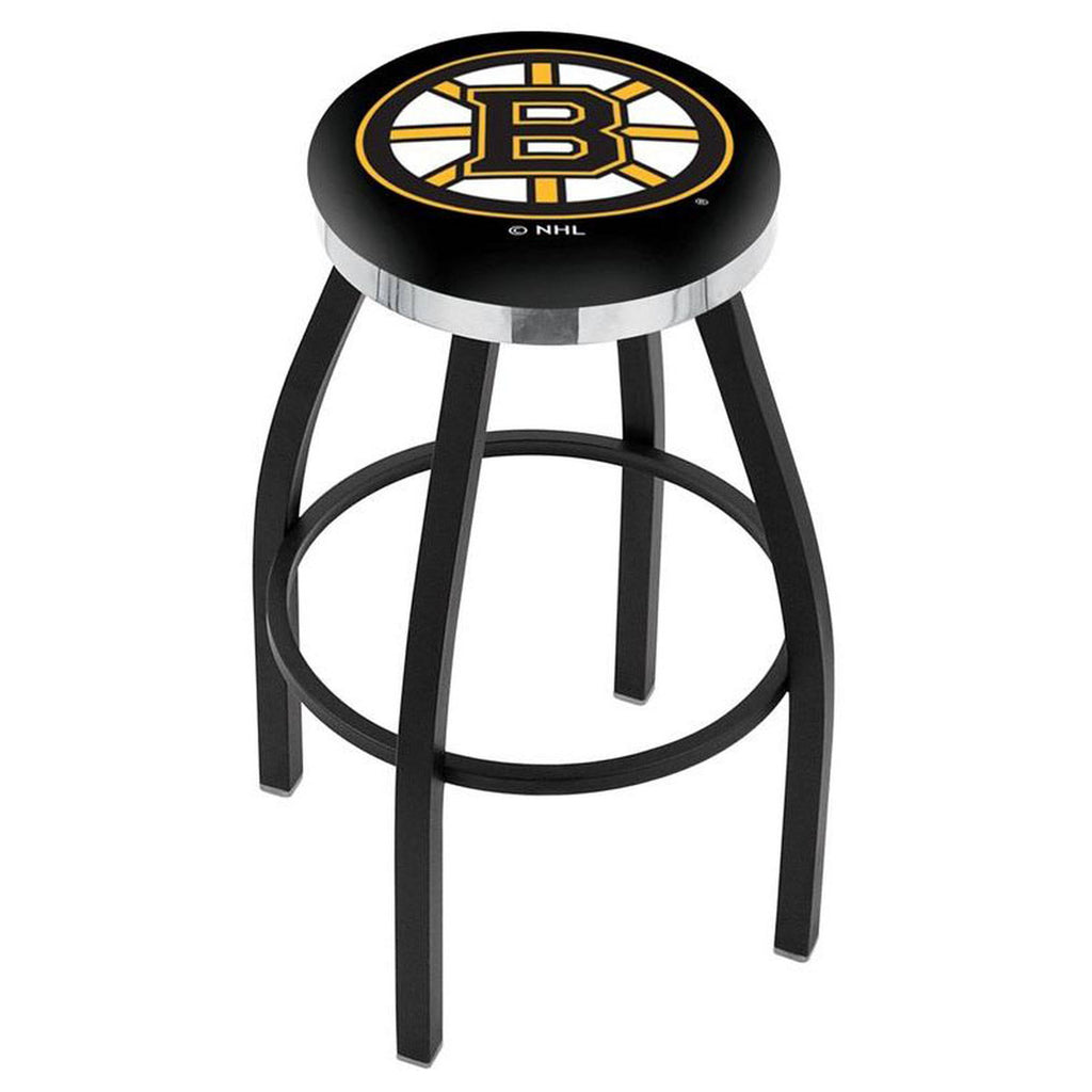 Black Wrinkle Swivel Bar Stool with Chrome Accent Ring P9558