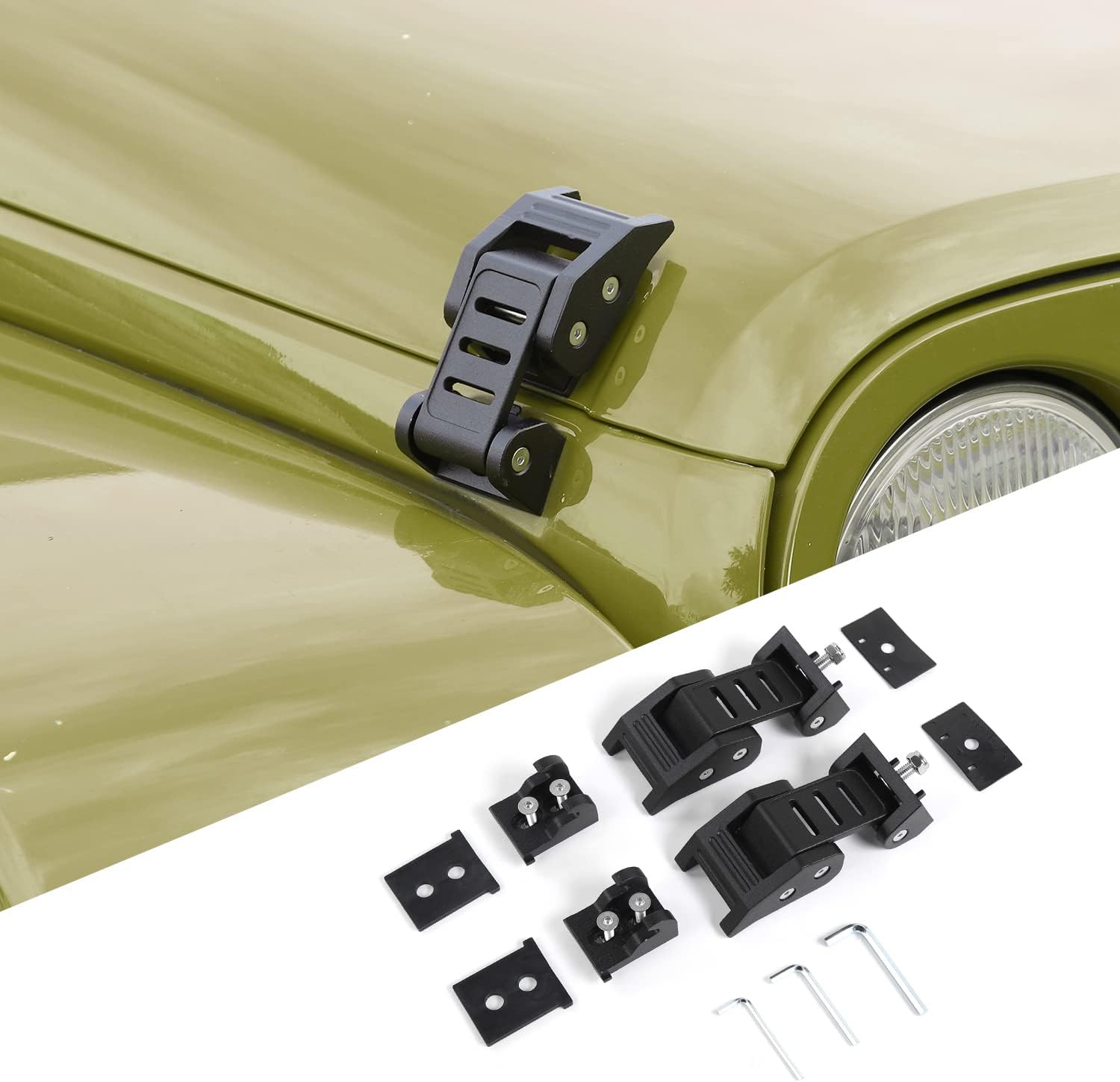 Black Stainless Steel Hood Catch Latches Pack of 2 N332
