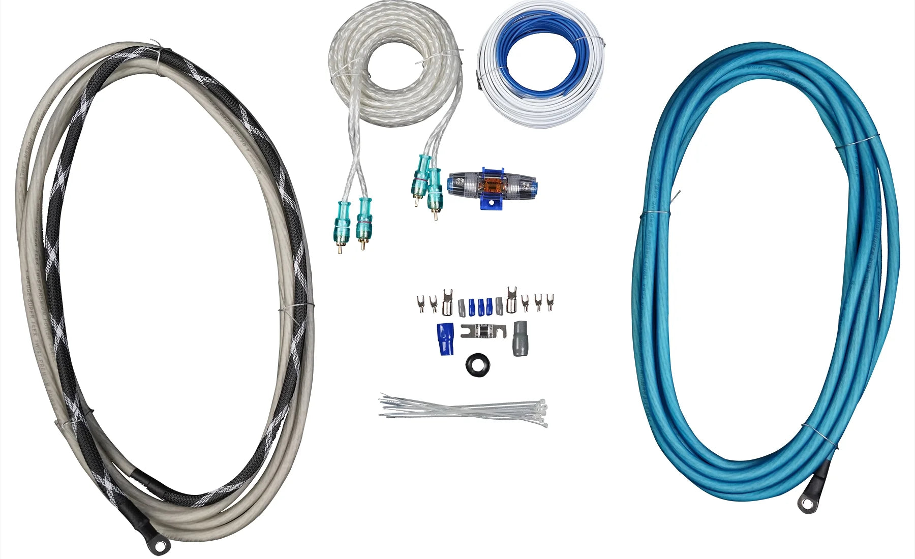 6.5" Marine Boat Speakers with 8" Wakeboards and Amp Wire Kit I6811