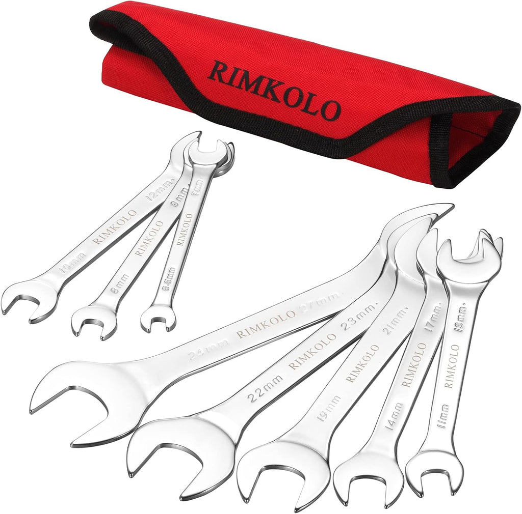 16-Piece Chrome Vanadium Steel Wrench Set with Rolling Pouch Y8419