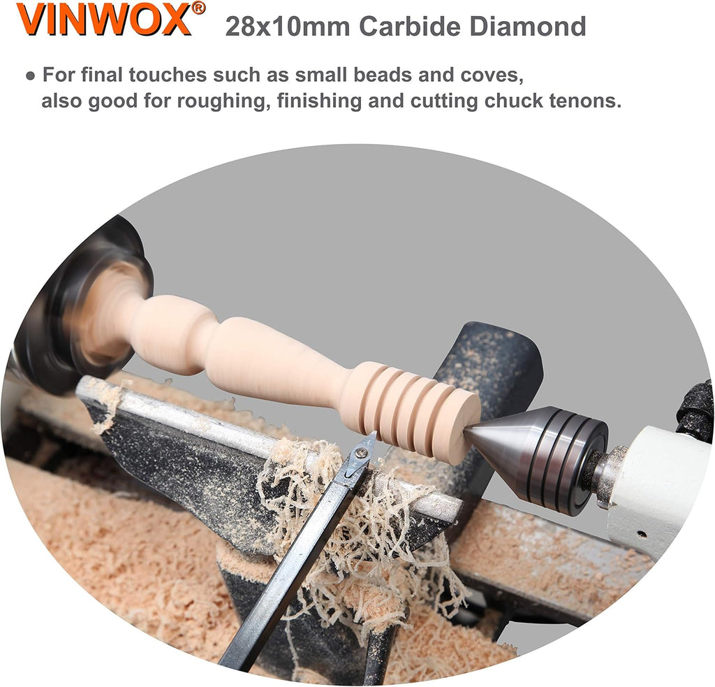 3 PCS Carbide Wood Lathe Turning Tool Set J83924