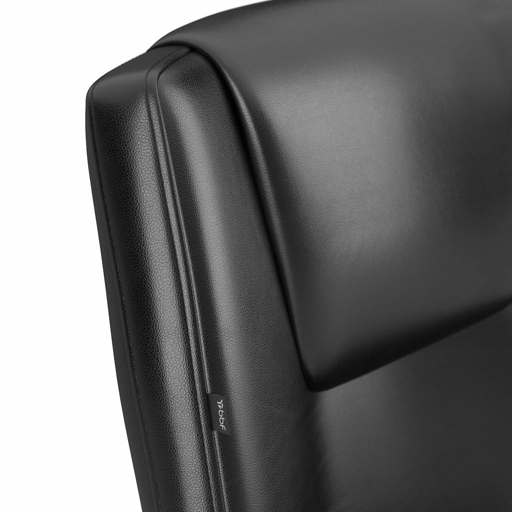 Light Gray High Back Leather Box Chair C264113