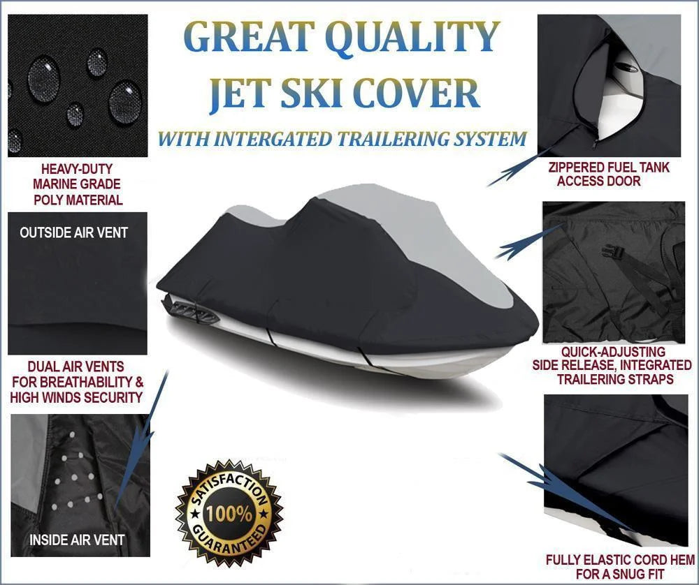 Black/Grey Jet Ski Watercraft Cover G561486