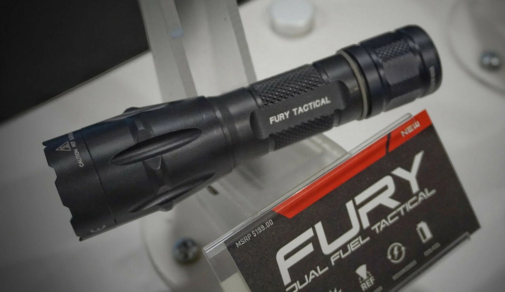 Dual Fuel LED Tactical Flashlight with 2 Extra CR123 C7771