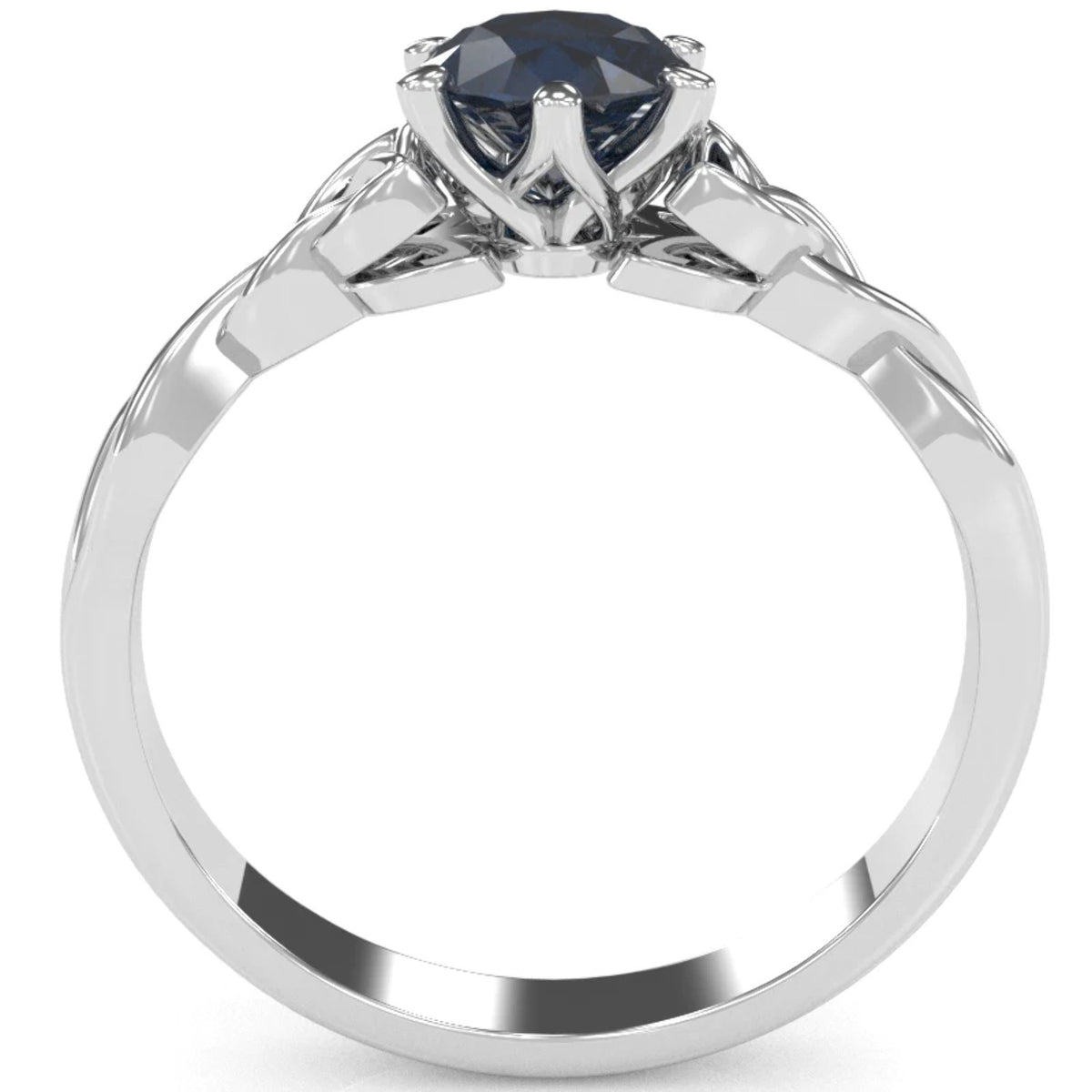 Sapphire Engagement Ring In 14k White Gold U58099