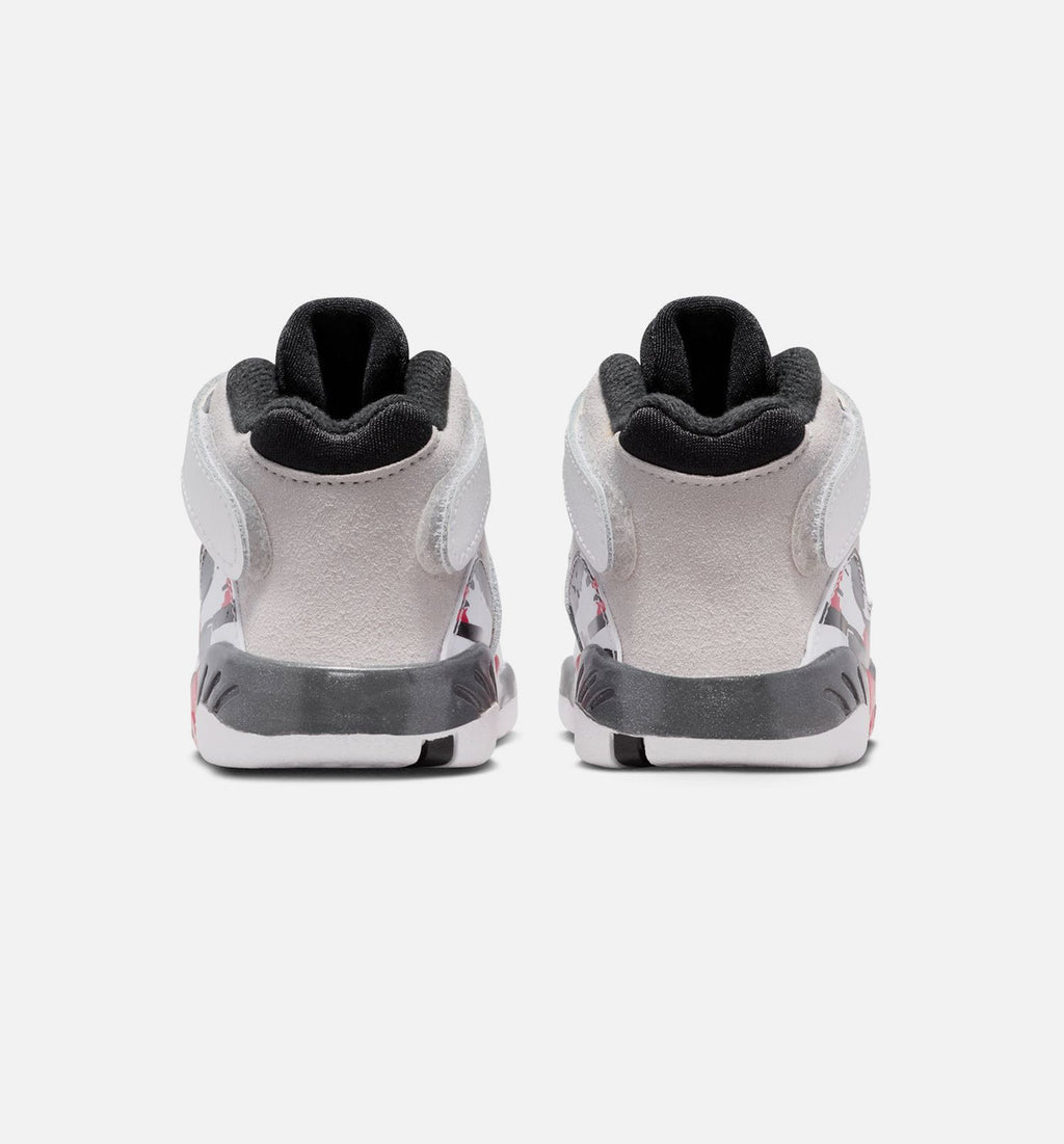 Air Jordan 8 Retro 'White and True Red' - Infant/Toddler Lifestyle Sneaker (White/Black/True Red)