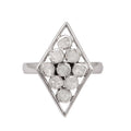 0.75 CTW Natural Diamond Polki Rhombus Ring 925 Sterling Silver Jewelry Y577428