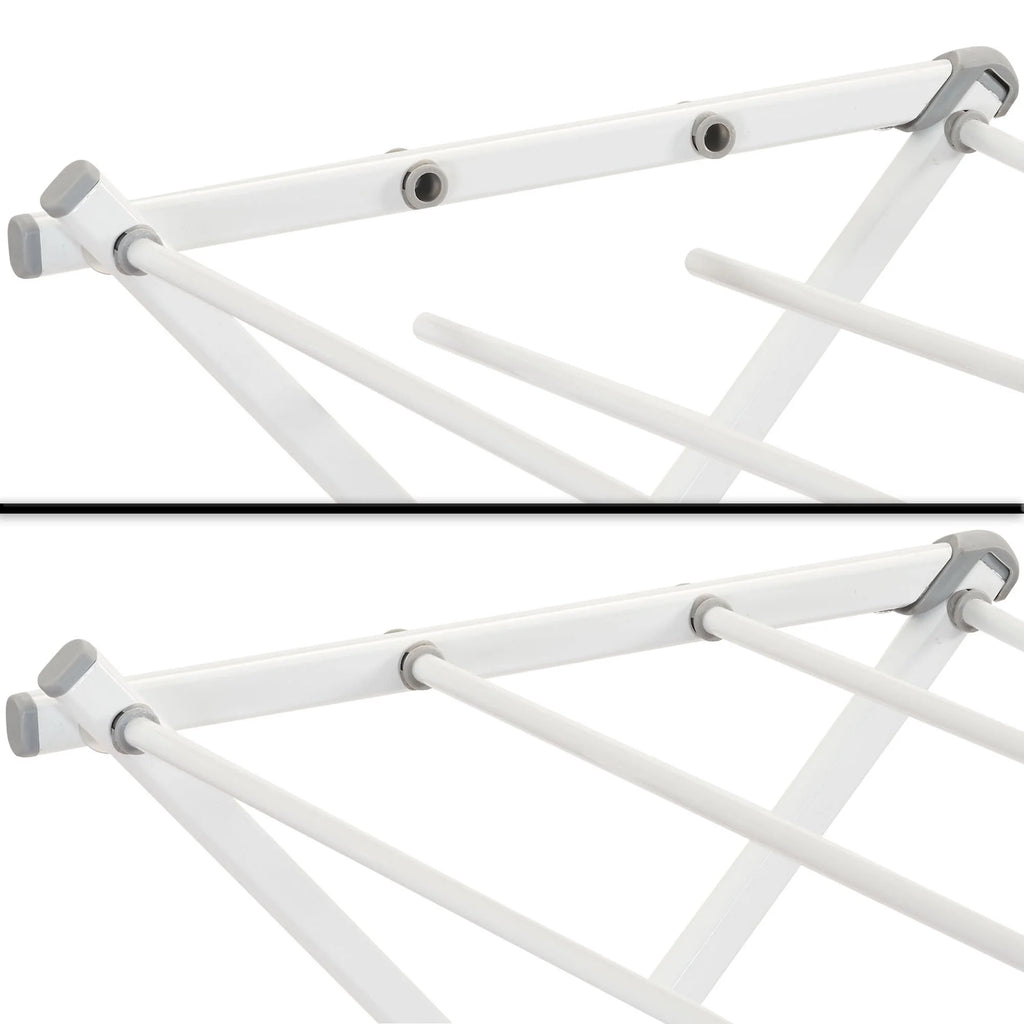 White Collapsible Metal Clothes Drying Rack U9929