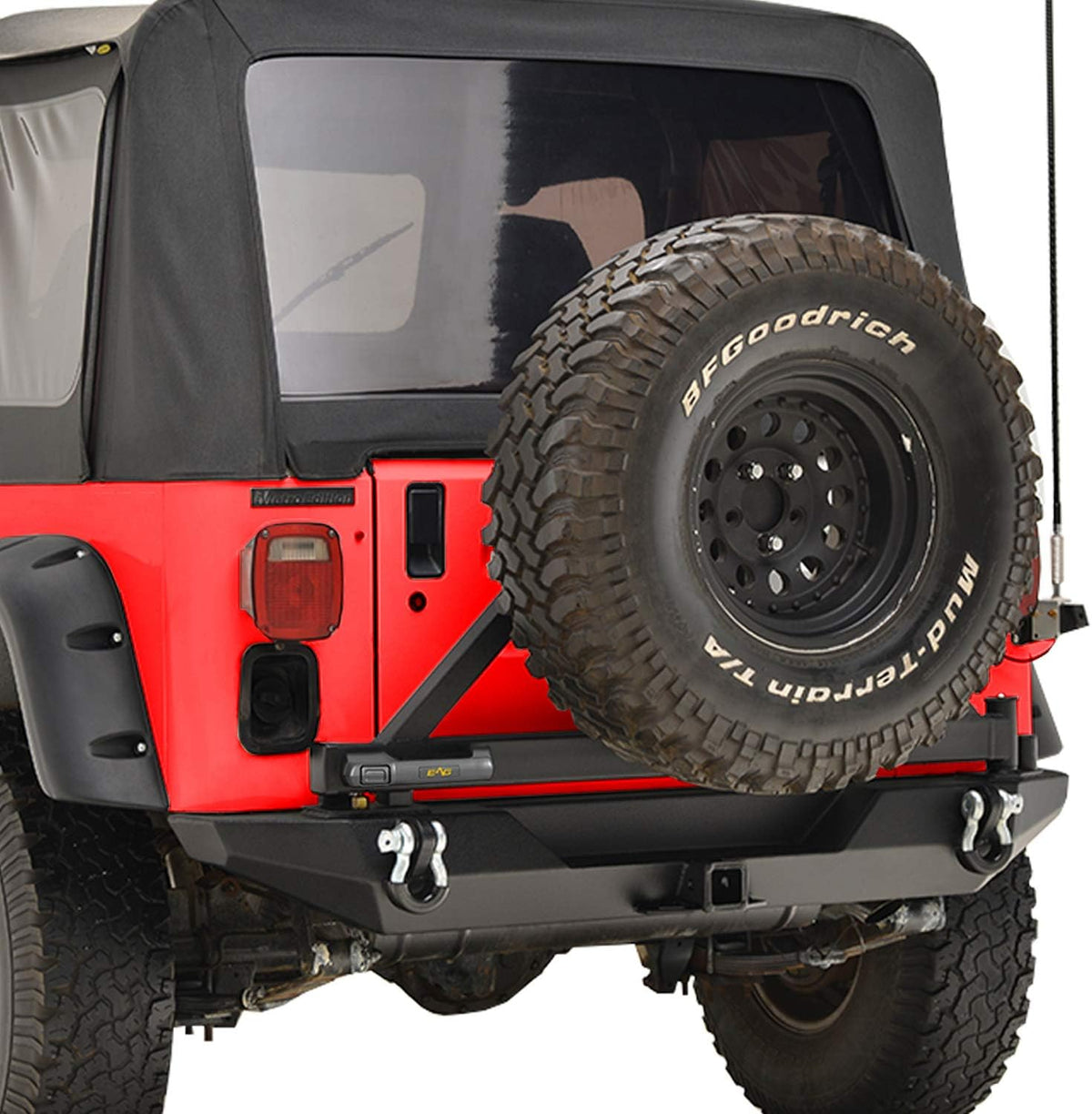 Black Rear Bumper with Tire Carrier Z5843