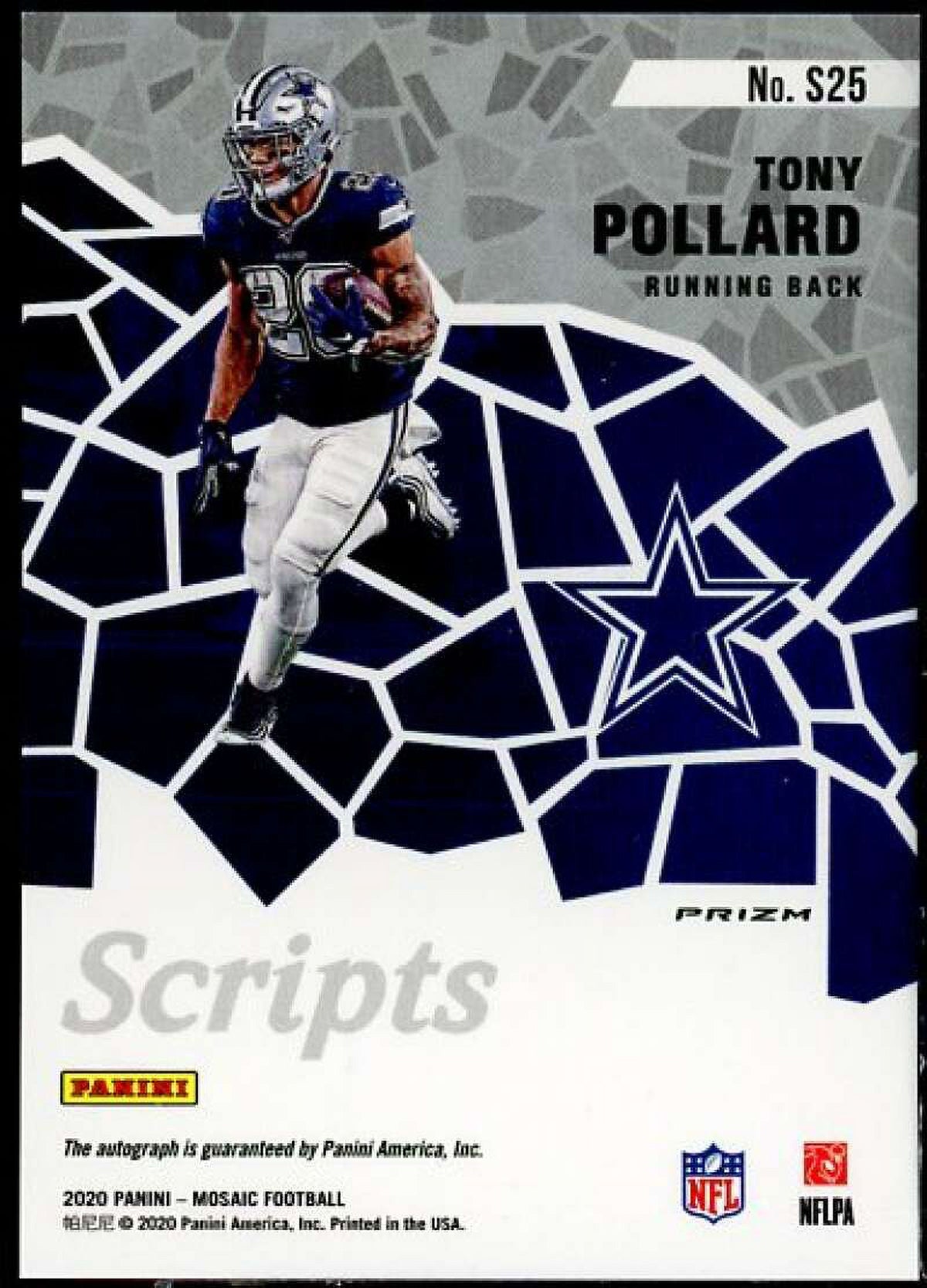 2020 Panini Mosaic Scripts Orange Card #25 H943691