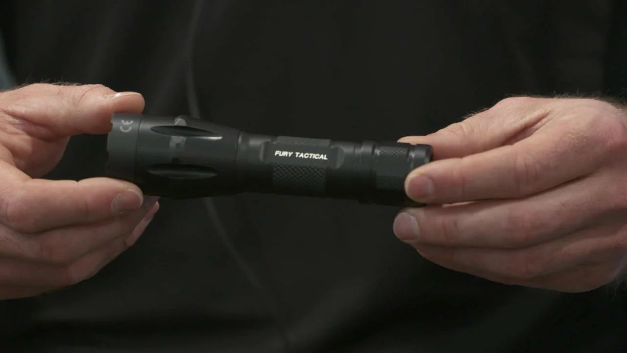 Dual Fuel LED Tactical Flashlight with 2 Extra CR123 C7771