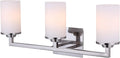 Brushed Nickel 2 Light Vanity with Flat Opal Glass N9745