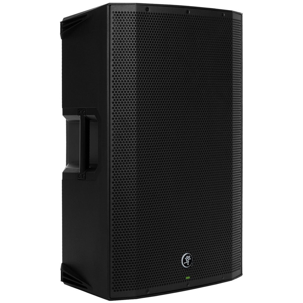 15x22 1300W Powered PA Speakers with Stands Cables Bag Q7722
