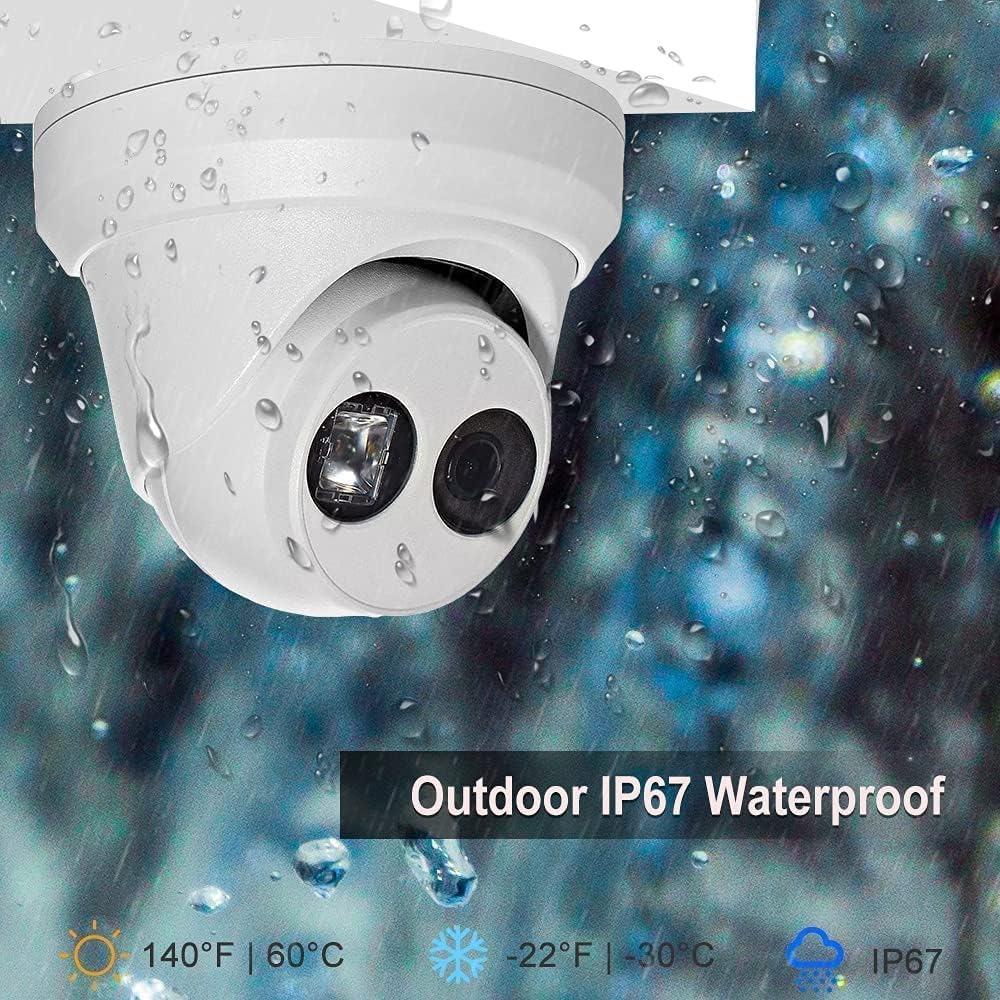 4MP Outdoor PoE Turret IP Camera with 2.8mm Y608301