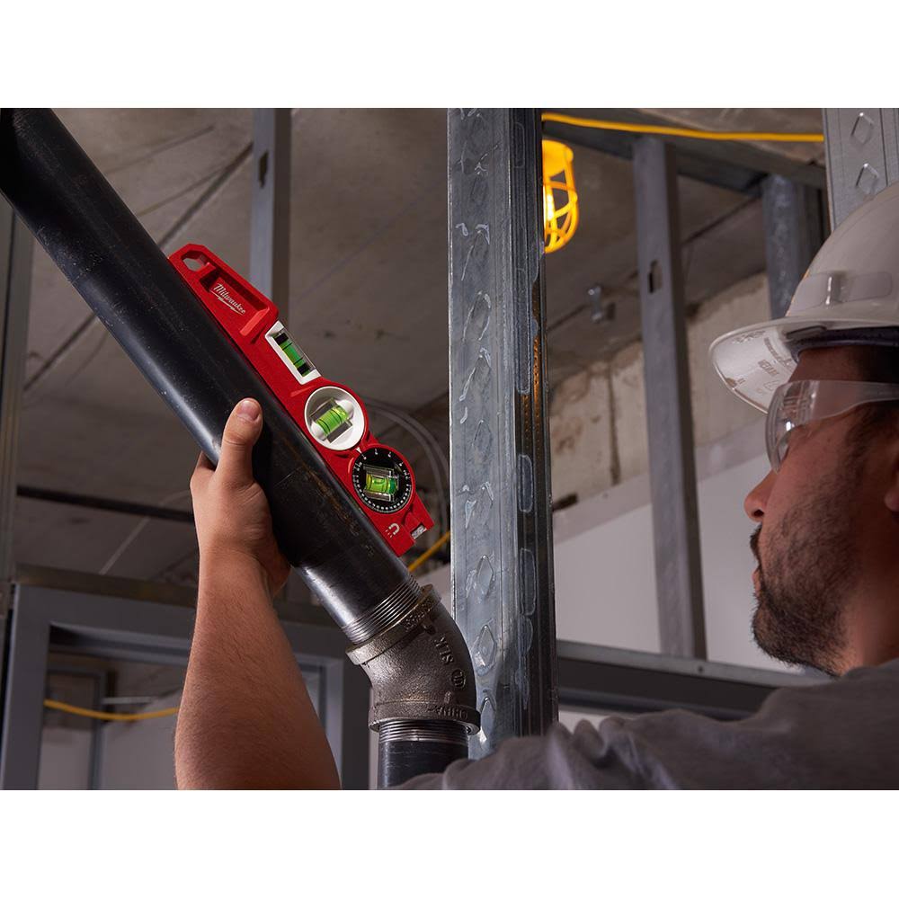 10 in. 360-Degree Locking Die Cast Torpedo Level with 25 ft. Stud Tape Measure J3481