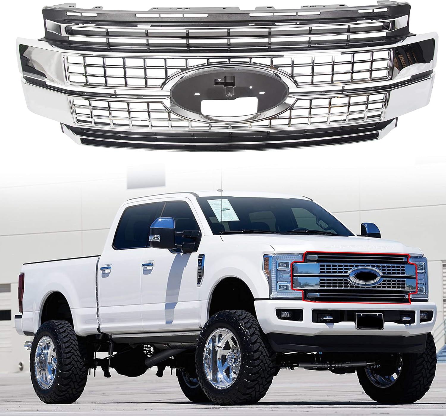 Satin Aluminum Platinum Grille Grill F920863