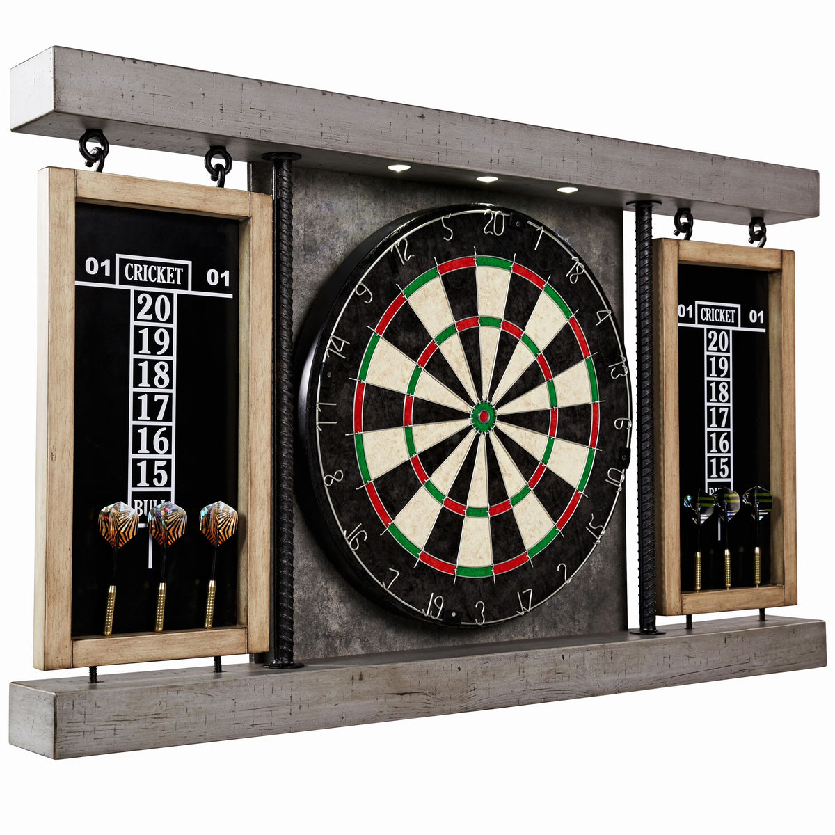 Bristle Dartboard Cabinet with LED Light, 40 inch x 23.7 inch x 3.375 inch H46354