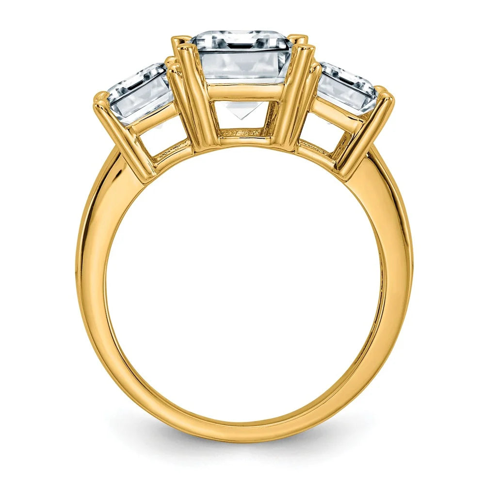 14K Yellow Gold Moissanite Octagon Ring M900182